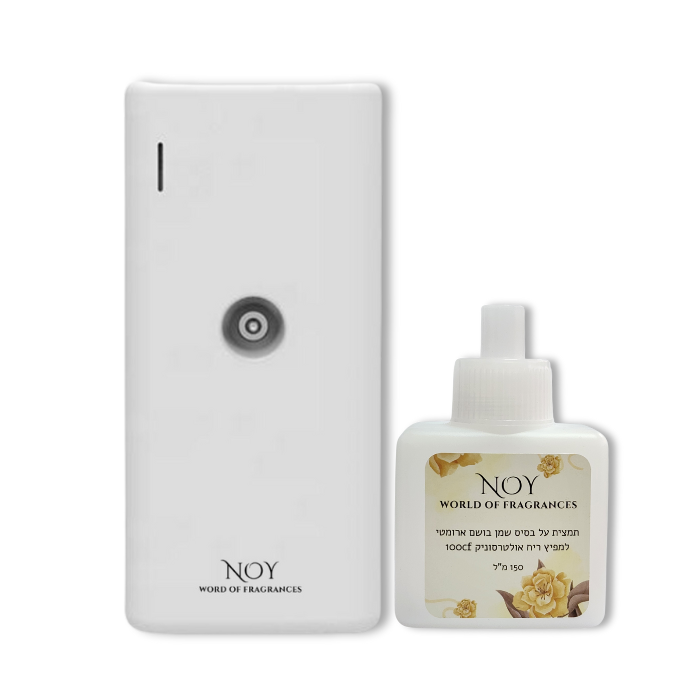 100 CF+ 1קפסולה מפיץ ריח חשמלי לבן עם בקבוקון שמן ארומטי 100 מ"ל לריח נעים בבית.