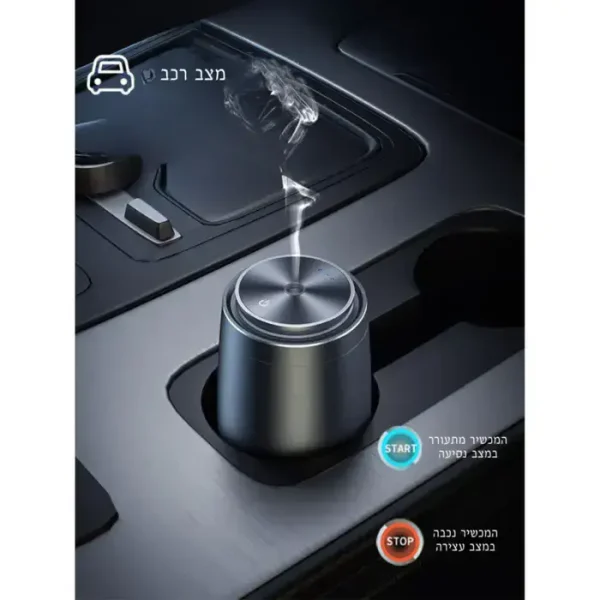 מפיץ ריח חשמלי לרכב, פולט ריח נעים ומרענן, מתאים לשימוש נוח ובטוח בכל נסיעה.