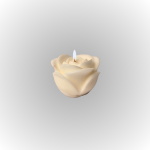 נר סויה ריחני בצורת פרח, מושלם ליצירת אווירה נעימה בבית.