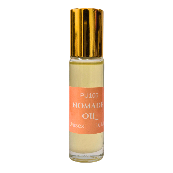 שמן ארומטי תואם לריחות טובים, בקבוק 10 מ"ל עם מכסה מוזהב, לשימוש אישי או כמוצר ריחני לבית.