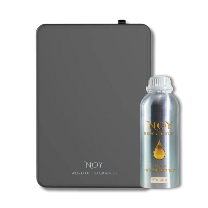 מפיץ ריח חשמלי עם בקבוק שמן ארומטי, מוצר ריחני לשיפור אווירה בבית.