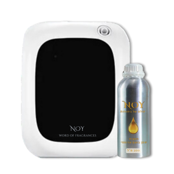 מפיץ ריח חשמלי עם בקבוק שמן ארומטי, פתרון מושלם לריחות טובים בבית.