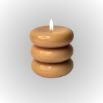 נר סויה ריחני בצורת דיסקיות, בוער, מתאים לאווירה חמימה ונעימה בבית.