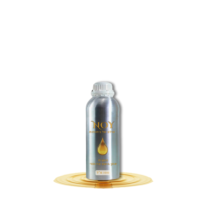 מוצר ריחני לבית - שמן ארומטי באיכות גבוהה בבקבוק מתכתי, מתאים למפיצי ריח חשמליים ונרות ריחניים.