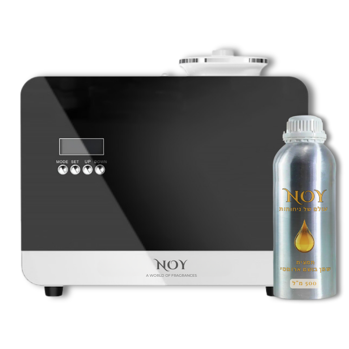 מפיץ ריח HYL-3000 מפיץ ריח חשמלי מקצועי HYL-3000 עד 1000 מ"ר כולל בקבוק שמן ארומטי 500 מ"ל מבית NOY Aroma